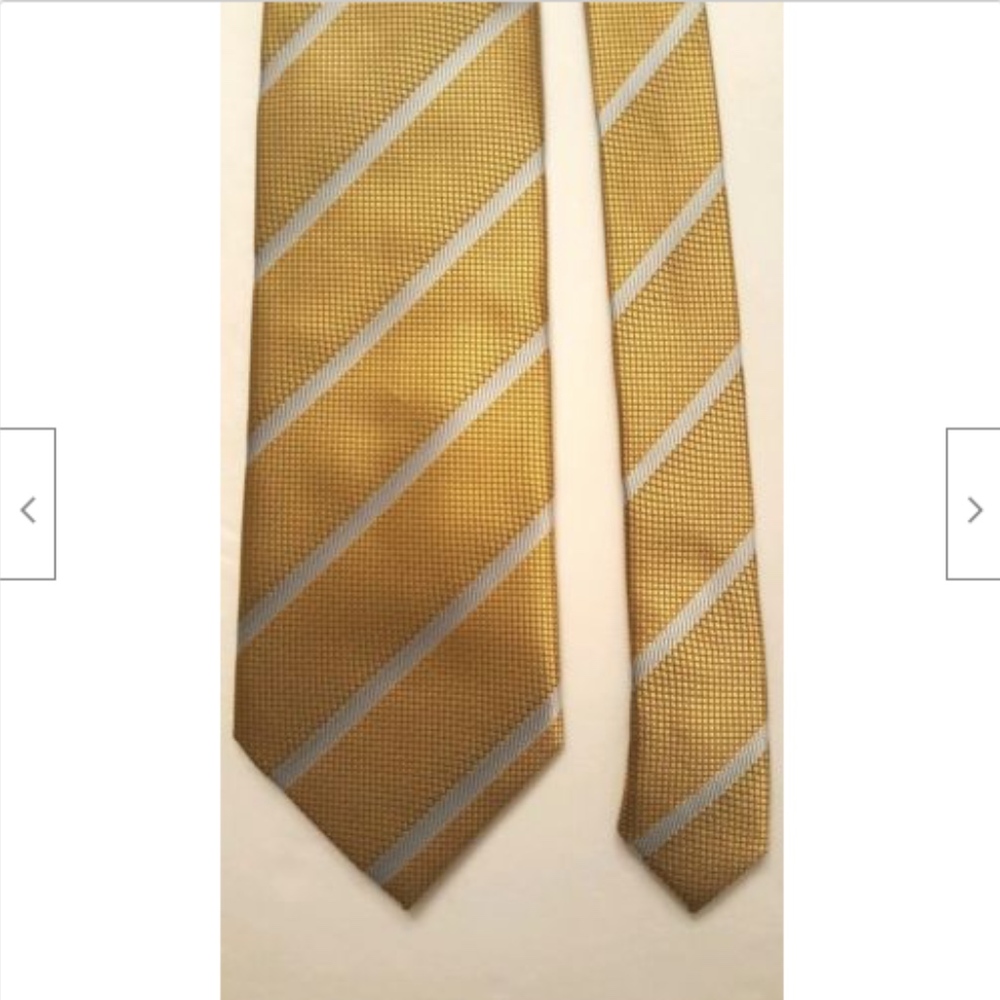 Gold 3.5 " Wide Necktie Giorgio Mariani Tie 61" long *